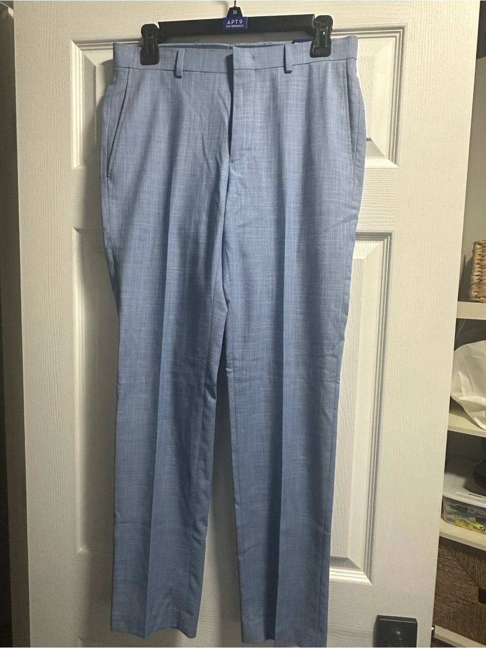 Apt. 9 Light Blue Men's Dress Pants - Slim Tailored